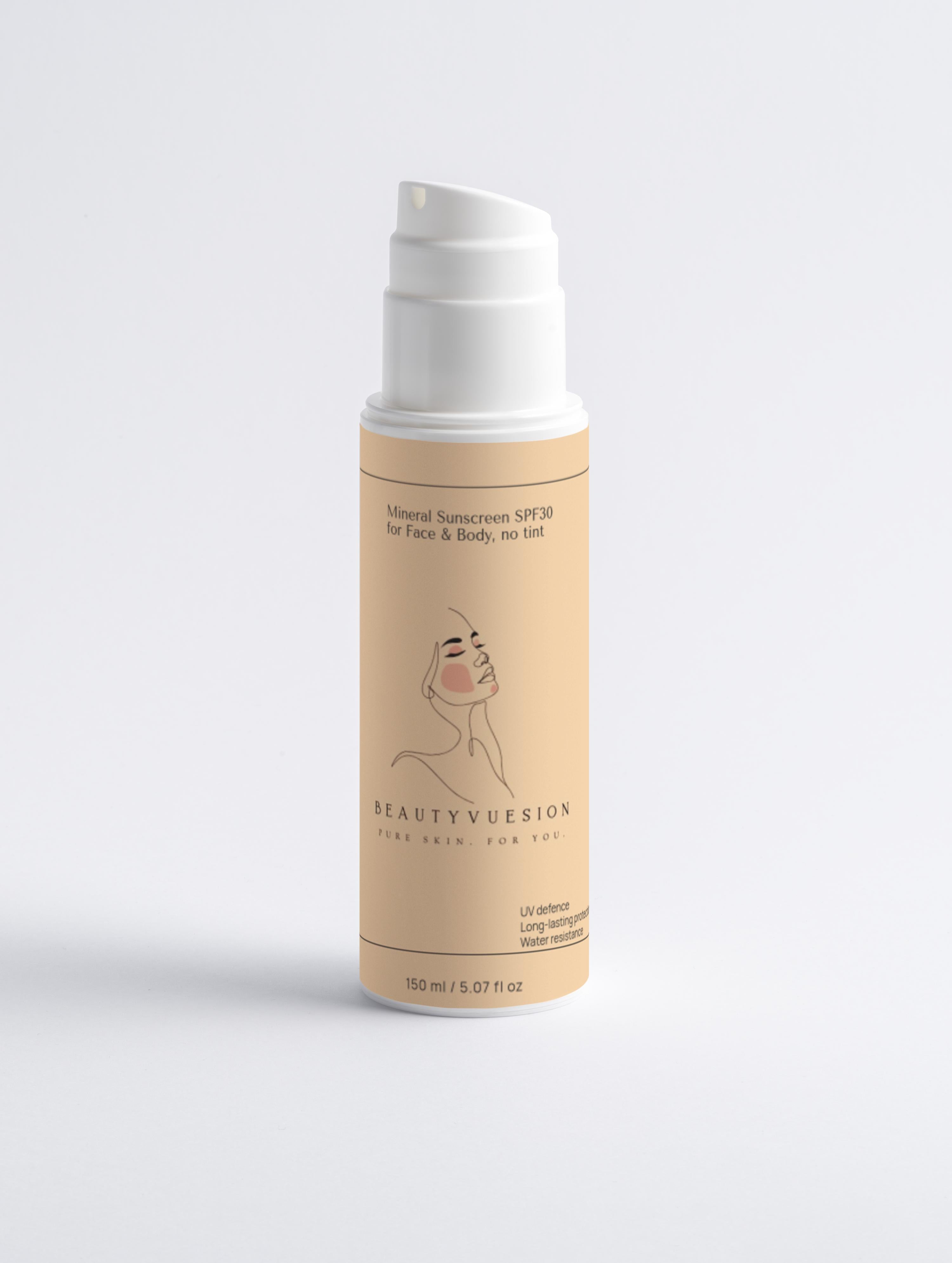 Mineral Sunscreen SPF30 for Face & Body, no tint